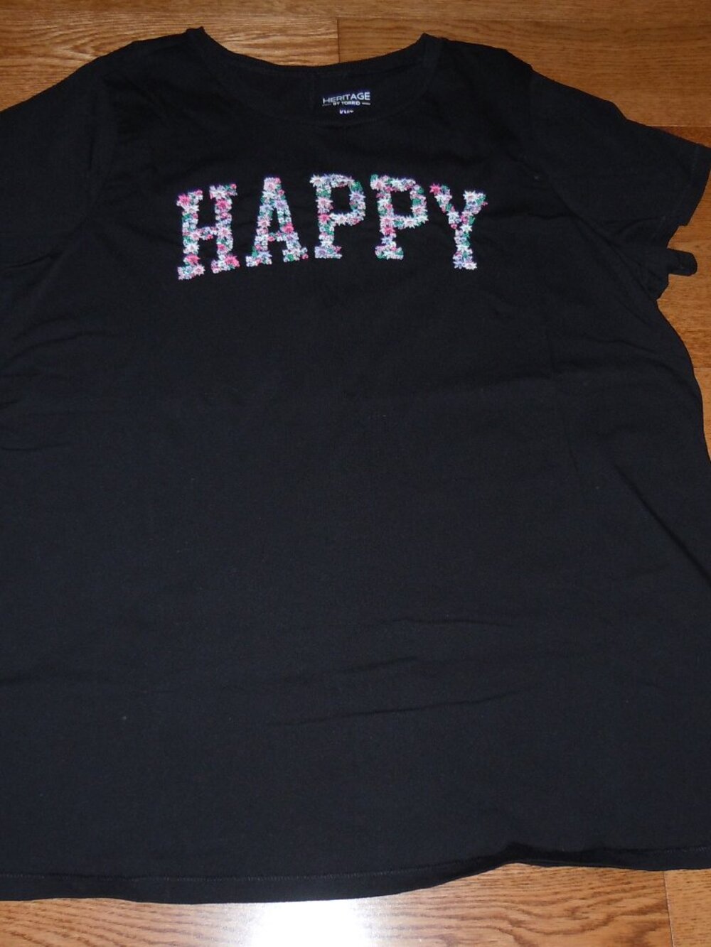 HERITAGE BY TORRID ‘HAPPY’ EMBROIDERED T-SHIRT SZ 2 (2x)